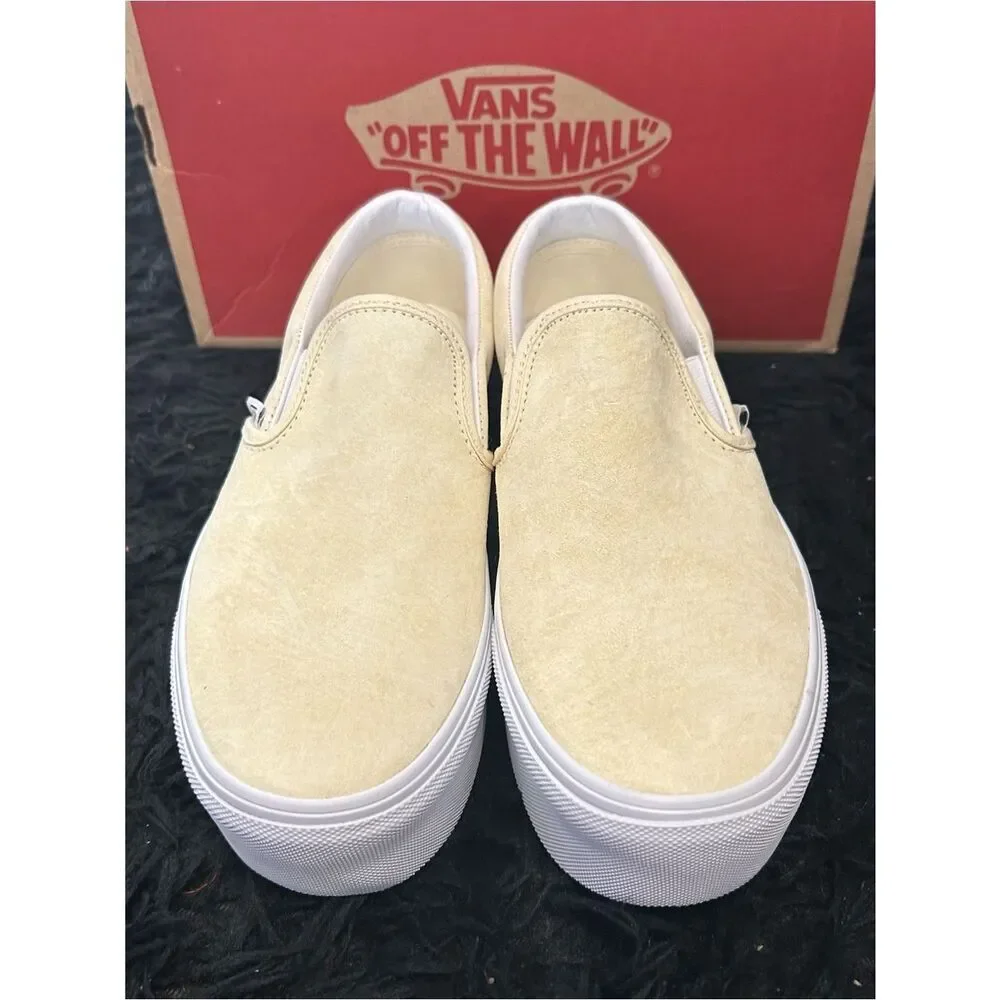 VANS Stackform platform suede slip on shoes sneakers women’s 9 new